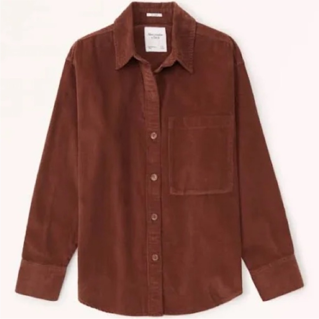 Abercrombie & Fitch Oversized Corduroy Shirt Jacket Size Xs